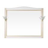 Зеркало ValenHouse Эллина 120 ясень, белое, патина золото — 