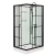 Душевая кабина Loranto 1180x780x2040 без крыши, правосторонняя, белое заднее стекло, поддон 14 см, прозрачное стекло 4 мм, профиль черный (CS-3008TM/W-120R)
