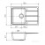 Мойка для кухни из литого мрамора Aquaton Аманда прямоугольная с крылом графит 1A712832AD210
