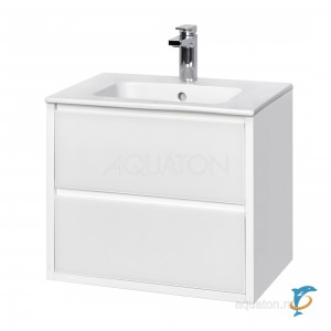 Тумба с раковиной Aquaton Римини 60 белая глянец (1A226601RN010 + Aquaton_32799E000)