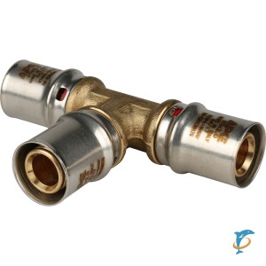 Stout Тройник равнопроходный 20х20х20 для металлопластиковых труб прессовой  (SFP-0006-202020)