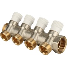 Stout Коллектор распределительный 1&quot;, 4 отвода 3/4&quot;ЕК — 