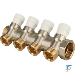 Stout Коллектор распределительный 1", 4 отвода 3/4"ЕК  (SMB 6851 013404)