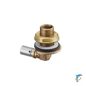 Пресс Угол Oventrop Cofit P 90 16x2.0ммхRp1/2 для прохода через стену,с крепежном комплектом G3/4  (1517343)