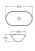 Раковина накладная керамическая, серая матовая, BB1404-H311, 605x370x150