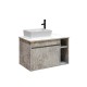 Тумба с раковиной подвесная Grossman "ФАЛЬКОН-80 см" с 1-м ящ. бетон  (108005 + GR-3016)