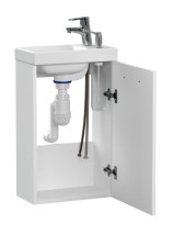 Комплект Cersanit LARA 40 белая раковина, COMO 40 смеситель CARI сифон дозатор — 