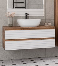 Тумба с раковиной Brevita Dakota 100 подвесная, белая — 