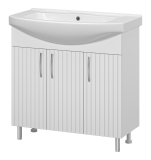 Тумба с раковиной Misty Изео 85 напольная, белая — 