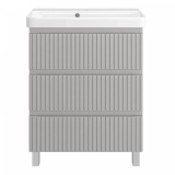 Тумба с раковиной Brevita Victory 70 (серый шелк) — 