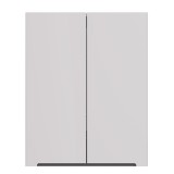 Шкаф Lemark BUNO 60см подвесной, 2-х дверный, цвет корпуса, фасада: Белый глянец — 