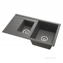 Мойка для кухни из литого мрамора Aquaton Делия 87 серый 1A716232DE230 — 