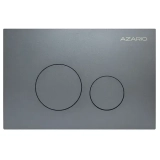 Кнопка смыва AZARIO NEW-TS механическая, двойной смыв, круглые кнопки, нержавеющая сталь 304, серый (AZ-SS-002-GG) &mdash; 