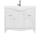 Тумба для комплекта ValenHouse Эллина 105 белая, фурнитура хром — 