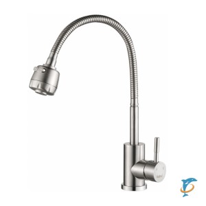 Смеситель для кухни HAIBA HB73304, нержавеющая сталь  (HB73304)