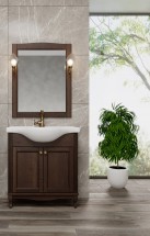 Тумба с раковиной ValenHouse Эллина 80/2 кальяри, фурнитура золото — 