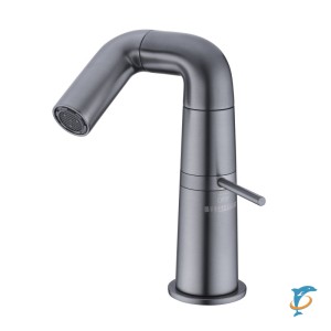 Смеситель для раковины HAIBA HB10813-3 прогрессивный картридж, латунь, оружейная сталь  (HB10813-3)