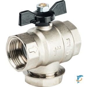 Stout Кран шаровой с фильтром 1 (ручка-бабочка)  (SVF 0002 000025)