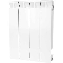Радиатор биметаллический SRB-0110-035004 STOUT STYLE 350 4 секции боковое подключение (белый RAL 9010) — 
