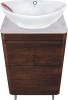 Тумба с раковиной и столешницей Атлантика 60 Люкс PLUS напольная, старое дерево &mdash; 