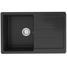 Односекционная реверсивная мойка ULGRAN U-507 ультра-черный — 