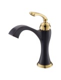 Смеситель Timo Unari 7501/04F Черный антик / Золото — 