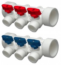 Коллектор KALDE на 4 выхода без воздухоотводчика для холодной воды — Коллекторы без воздухоотводчика