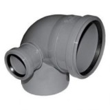 Отвод канализационная Ф110-50- 90* левый — Отвод канализационная Ф 110-50- 90* левый