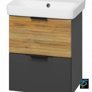Тумба с раковиной Misty Форест 50 подвесная (Э-Фор-09050-0219-2Я+Misty_БП-Э0002695)