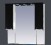Зеркало со шкафом Мисти(Misty) Жасмин 105 чёрная эмаль 
