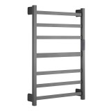 Полотенцесушитель электрический RAGLO R350.07.09 настенный сенсорный с терморегулятором, графит &mdash; Полотенцесушитель водяной «Грета» [1/2"] 500/1400 Terminus 18 перекладин