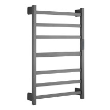 Полотенцесушитель электрический RAGLO R350.07.09 настенный сенсорный с терморегулятором, графит &mdash; Полотенцесушитель водяной «Грета» [1/2"] 500/1400 Terminus 18 перекладин