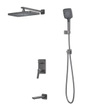 Душевая система Iddis Parker PARGM03i68 с изливом, графит матовый &mdash; Смеситель для умывальника, Jam, IDDIS, JAMSB00i01