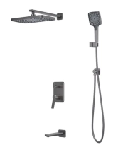 Душевая система Iddis Parker PARGM03i68 с изливом, графит матовый &mdash; Смеситель для умывальника, Jam, IDDIS, JAMSB00i01