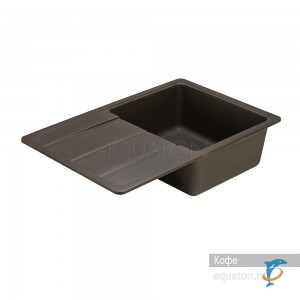 Мойка для кухни из литого мрамора Aquaton Аманда прямоугольная с крылом кофе 1A712832AD280 (1A712832AD280)
