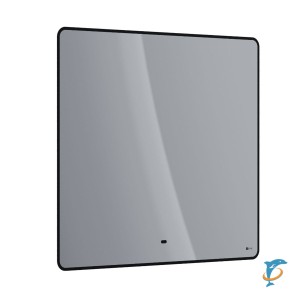Зеркало Lemark MIOBLACK 90х80см с интерьерной подсветкой, с подогревом  (LM90ZM-black)