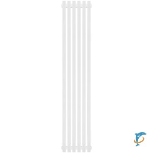 Стальной трубчатый радиатор STOUT TUBE QUADRO 6 секций нижнее центральное подключение QV40-1750-6 CU RAL1T104S9016 (белый муар), STQV4017506CURAL1T104S9016  (STQV4017506CURAL1T104S9016)