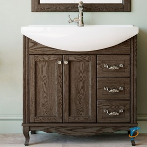 Тумба с раковиной ValenHouse Эллина 80 кальяри, фурнитура хром (E80_ТКХ+S-UM-ERI80/1-w)