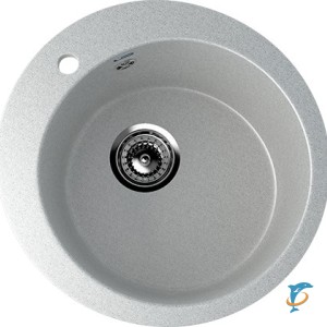Круглая мойка с отверстием под смеситель ULGRAN U-405 серый  (U-405-310)