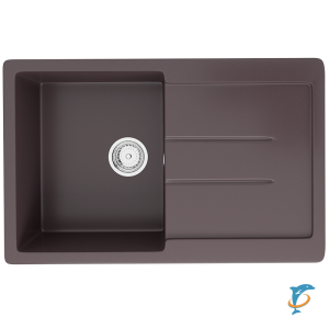 Односекционная реверсивная мойка ULGRAN U-507 шоколад  (U-507-345)