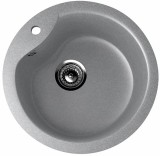 Круглая мойка с отверстием под смеситель ULGRAN U-102n графитовый — 