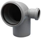 Отвод канализационная Ф110-50- 90* правый — Отвод канализационная Ф 110-50- 90* правый
