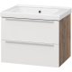 Тумба с раковиной Misty Карат 65 подвесная белая 2 ящика  (П-Кар09065-01/19-2Я + Misty_640214)