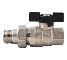 Кран Stout шаровой полнопроходной, ВР/НР, ручка бабочка 1, американка — 