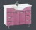 Мебель для ванной Misty Жасмин 105 розовая с зеркалом со шкафом