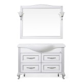 Комплект мебели ValenHouse Эллина 120 без пенала ясень, белый, патина серебро — 