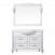 Комплект мебели ValenHouse Эллина 120 без пенала ясень, белый, патина серебро