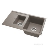 Мойка для кухни из литого мрамора Aquaton Делия 87 серый шёлк 1A716232DE250 — 