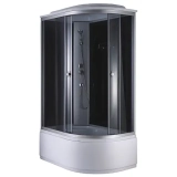 Душевая кабина Loranto 1180x780x2150 левосторонняя, черное заднее стекло, поддон 40 см, тонированное стекло 4 мм, профиль хром матовый (CS-886EATM/B-120) &mdash; 