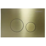 Кнопка смыва AZARIO NEW-TS механическая, двойной смыв, круглые кнопки, нержавеющая сталь 304, золото матовое (AZ-SS-002-G) &mdash; 